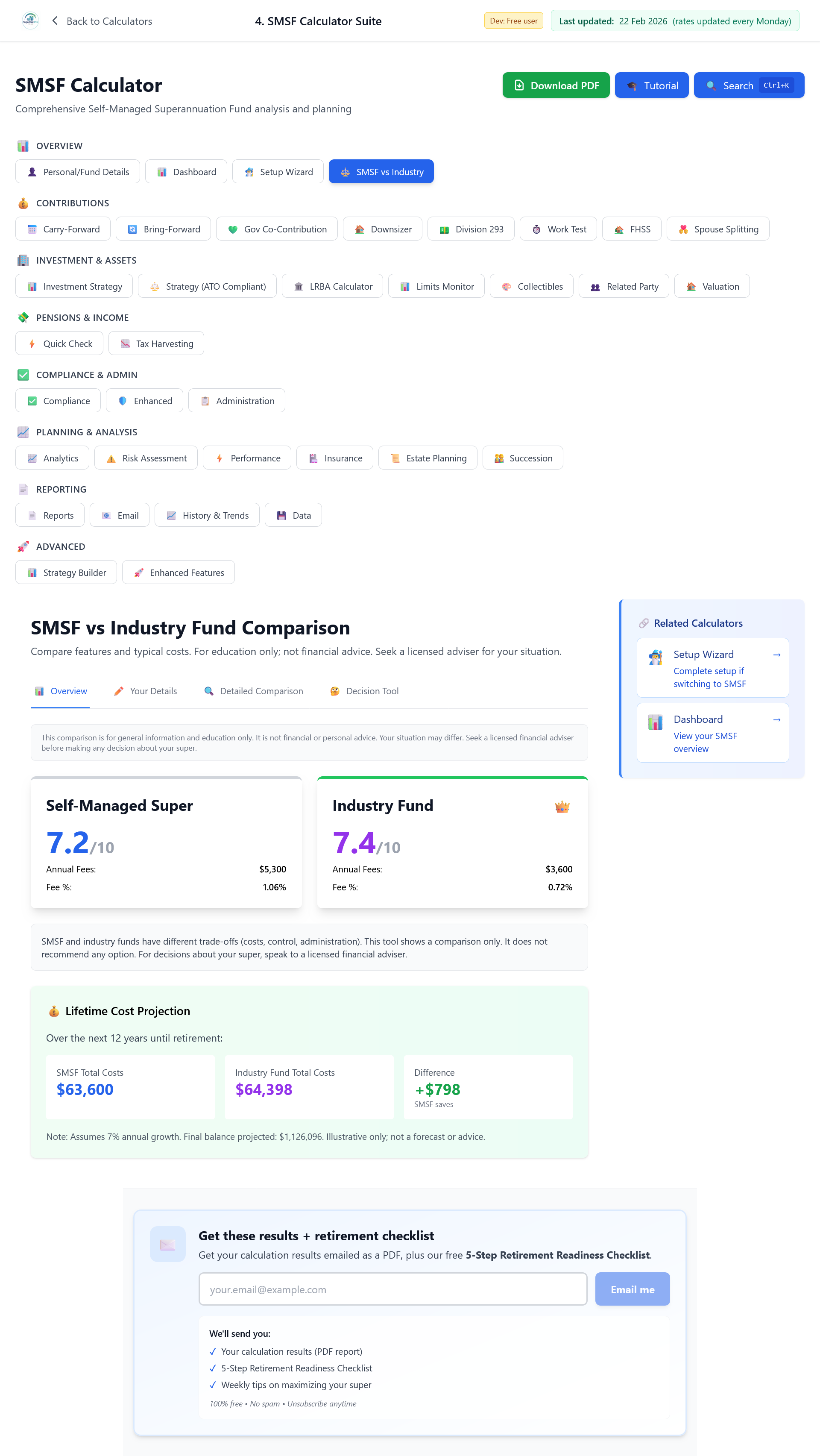 SMSF property vs diversified portfolio comparison