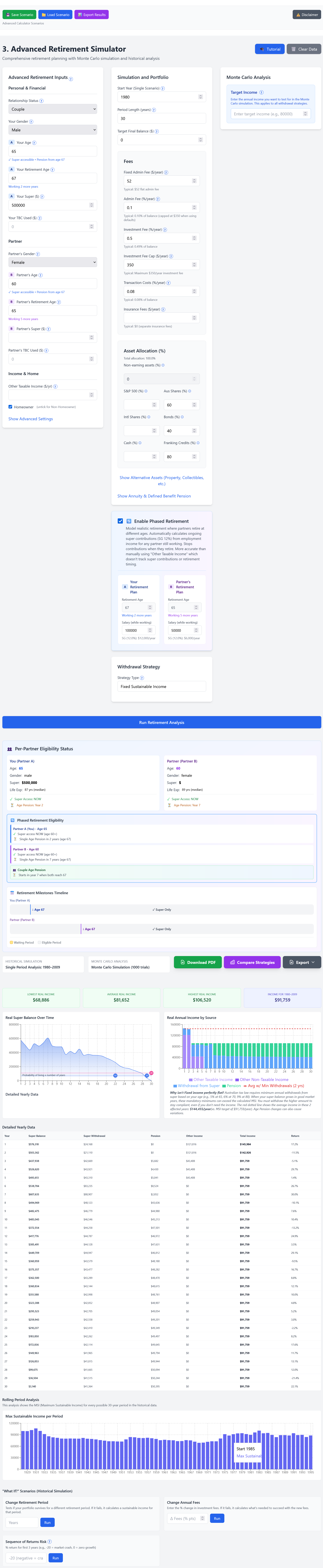Screenshot: Retirement Analysis Dashboard